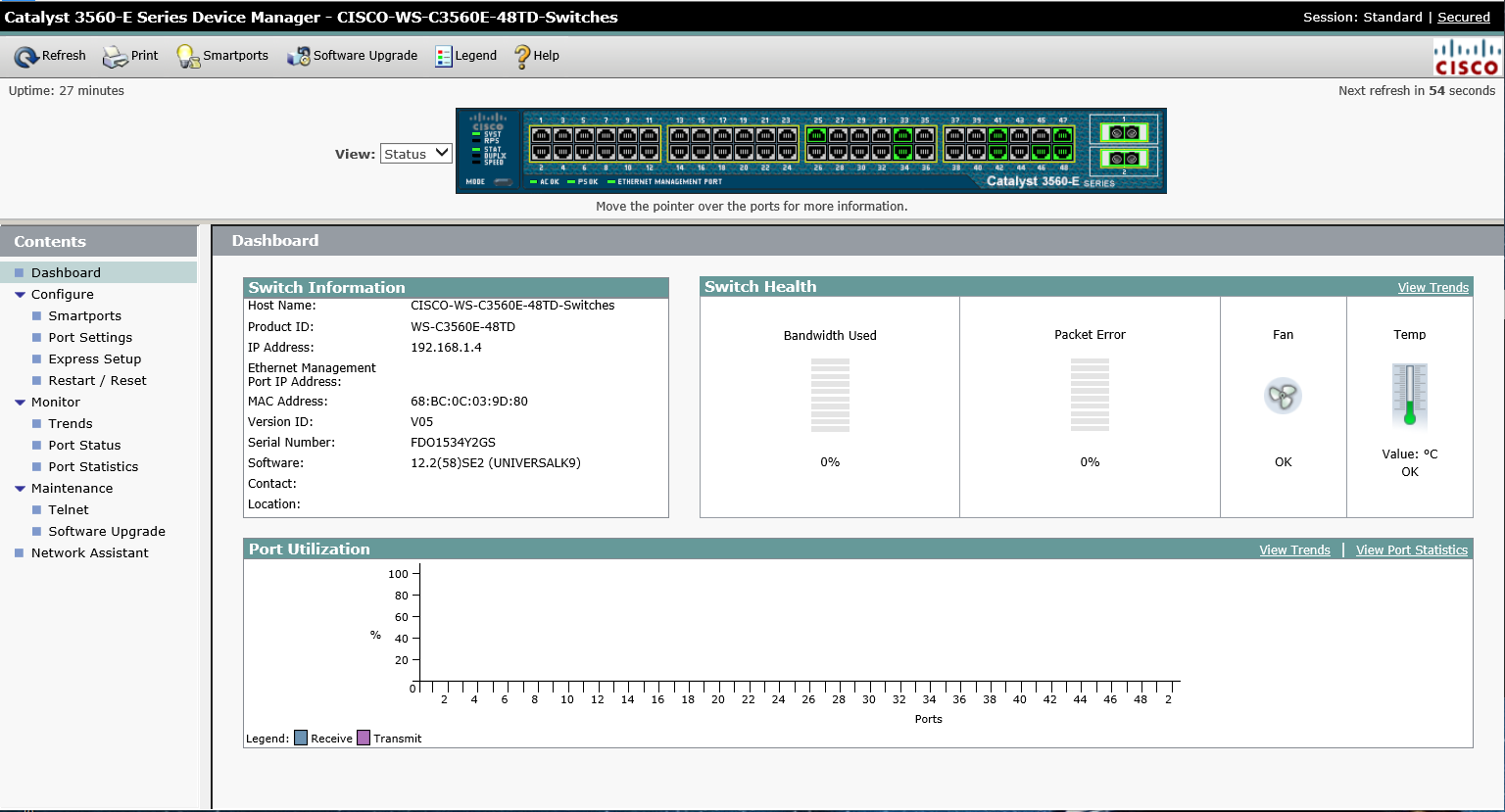 Catalyst 3560-E Series Device Manager 1