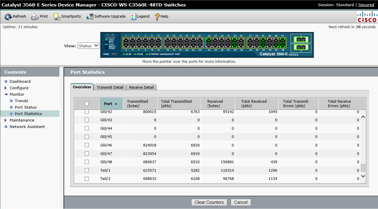 Catalyst 3560-E Series Device Manager 3