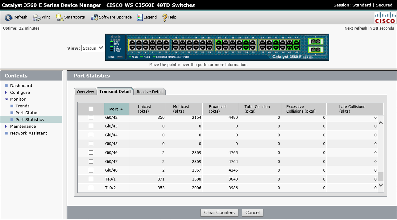 Catalyst 3560-E Series Device Manager 4