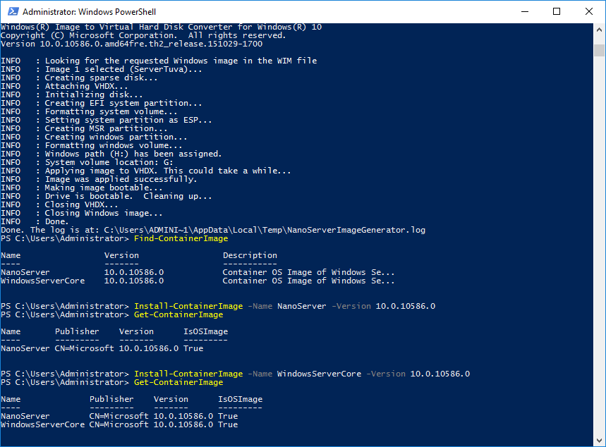 Windows 2016 R2 TP4 Container Image 14