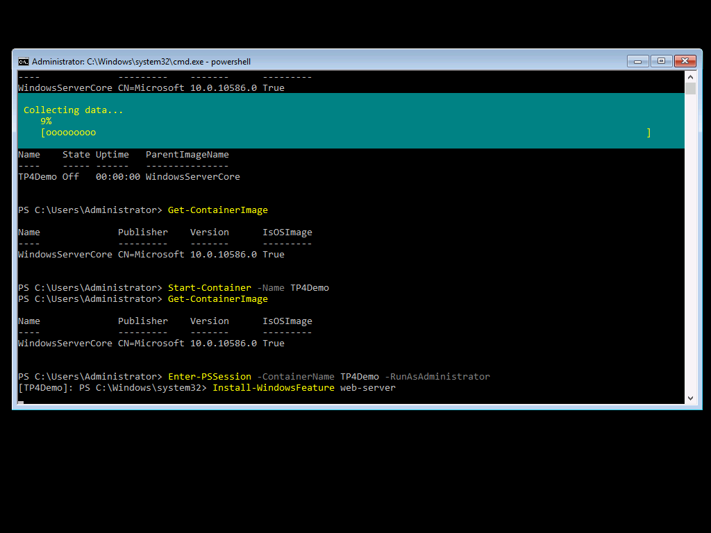Windows 2016 R2 TP4 Container Image 3